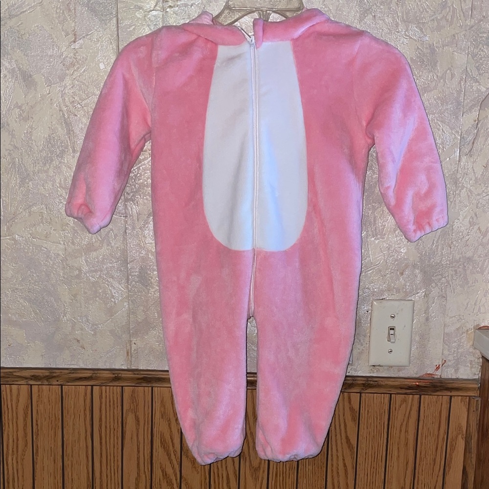 Pink & white bunny snowsuit/ loungewear (3T)